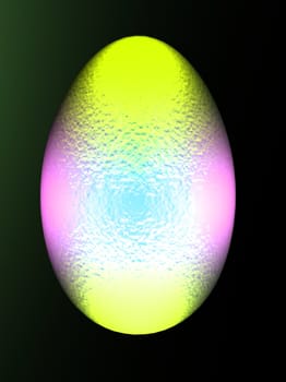 An illustration of a multicolored Easter Egg isolated on black