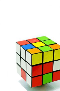 It is a Rubik's cube over white background