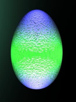 An illustration of a multicolored Easter Egg isolated on black