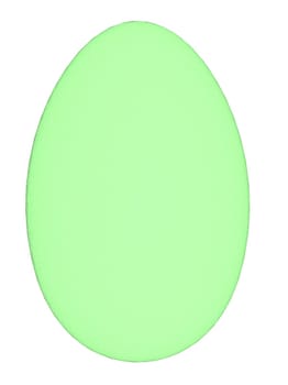 An illustration of a green Easter egg isolated on white.