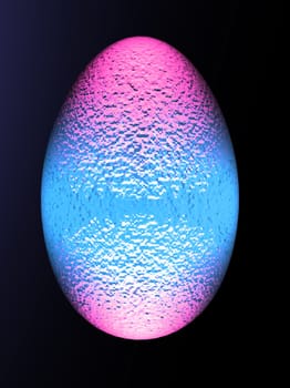 An illustration of a multicolored Easter Egg isolated on black