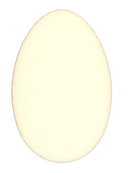 An illustration of a yellow Easter egg isolated on white.