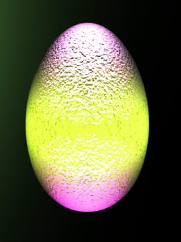 An illustration of a multicolored Easter Egg isolated on black