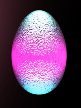 An illustration of a multicolored Easter Egg isolated on black