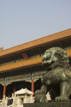 The historical Forbidden City Museum in the center of Beijing.
