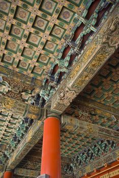 The historical Forbidden City Museum in the center of Beijing.
