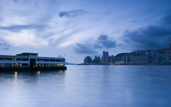 It is a morning shoot in hong kong star ferry habour