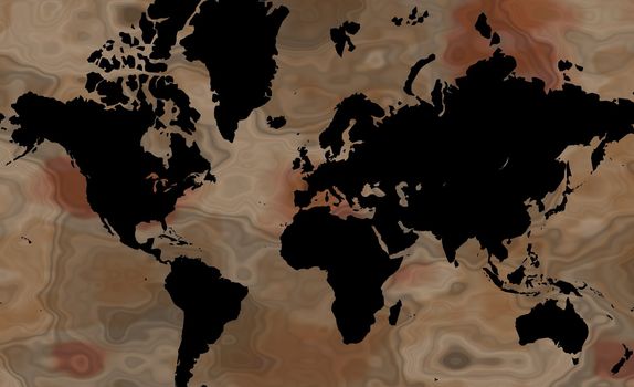 Brown World Map