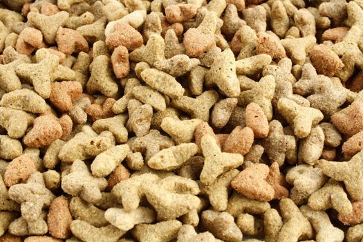 Close up image of dry cat food