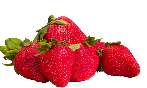 Group of Strawberries isolated on a white background