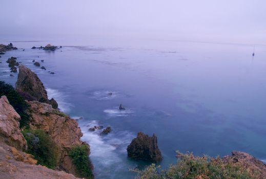 A rainy day image from Inspiration Point - Newport Beach, California.