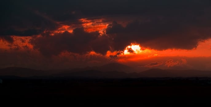 A March Sunset along the Front Range of the Rocky Mountains