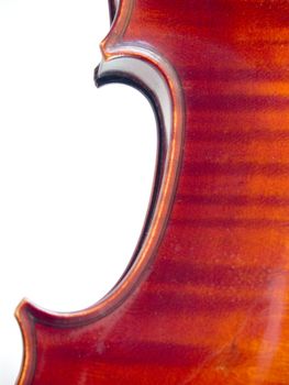 An excerpt of the flamed wood on the back of a well played and valuable 19th century violin