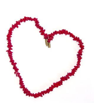 The image of the beads combined in the form of heart