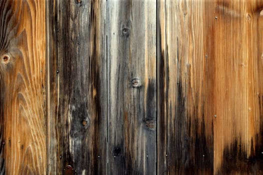 Background image of old boards of a rotting shed.

