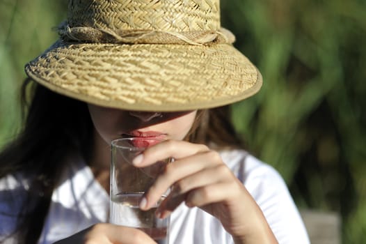 Woman enjoying her summer holidays.