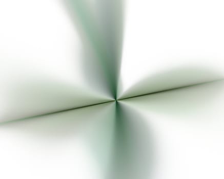 Abstract green line on a white background