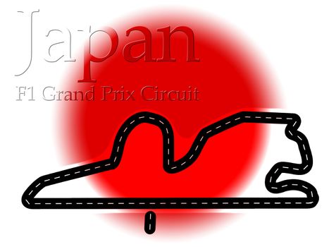 Japan Fuji F1 Formula 1 Racing Circuit Map