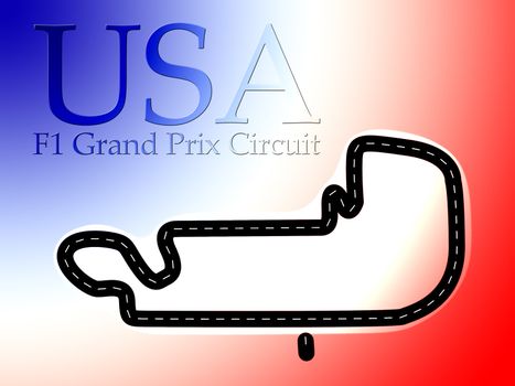 Indianapolis USA America F1 Formula 1 Racing Circuit Map