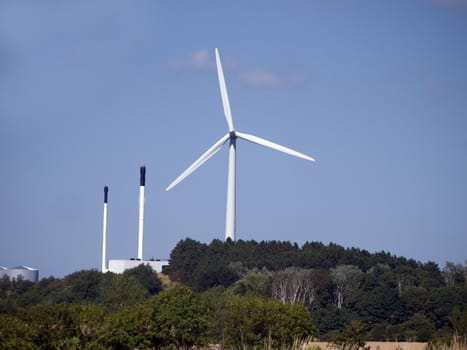 Modern power plant operated with wind turbines - Alternative energy