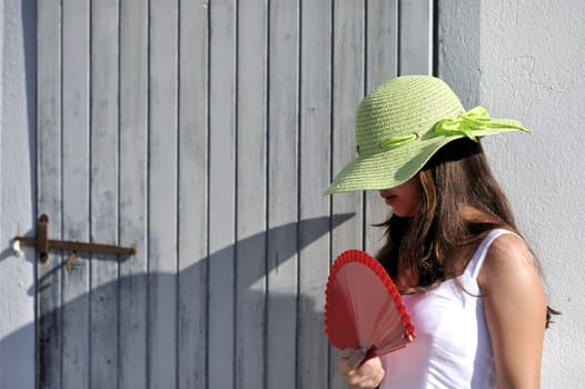 Woman enjoying her summer holiday in South of France.