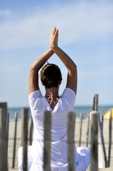 Woman enjoying the beach