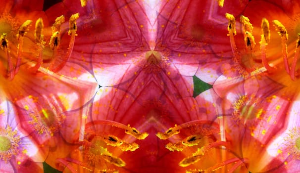 A background made from a mixture of 2 flower photographs.