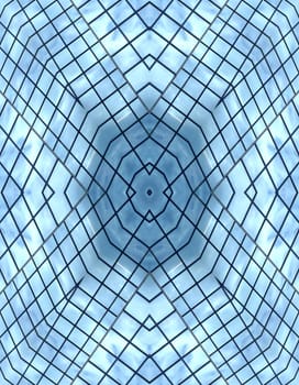 A seamless pattern background of some glass windows that are reflecting clouds.