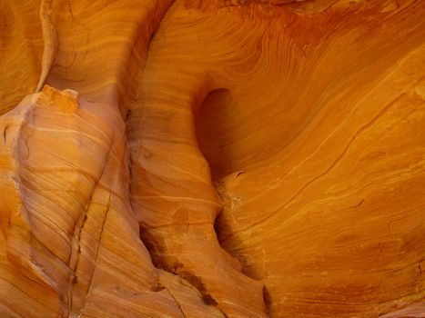 Sandstone textures on rock formation in Zion National Park Utah