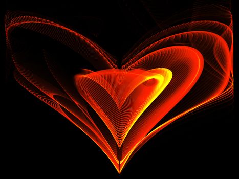 abstract glowing heart
