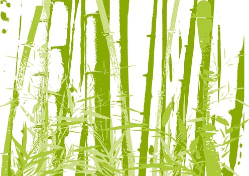 Abstract illustration of a bamboo forest