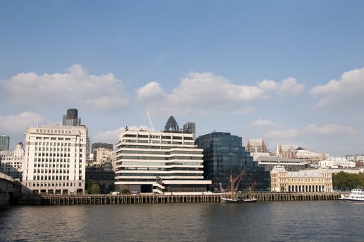 A view of he river Thames in london