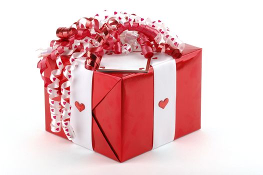 Beautifully wrapped valentines gift.