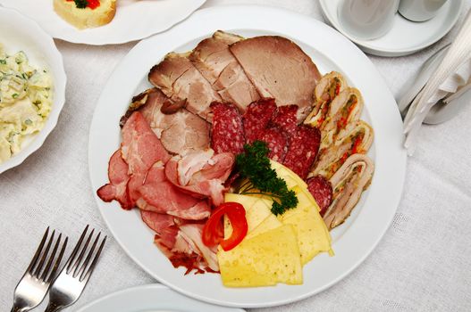 table served with different dishes