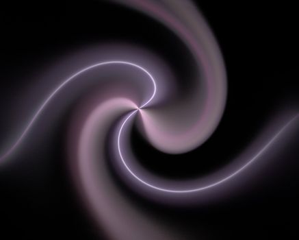 Abstract blue spiral flash on a black background