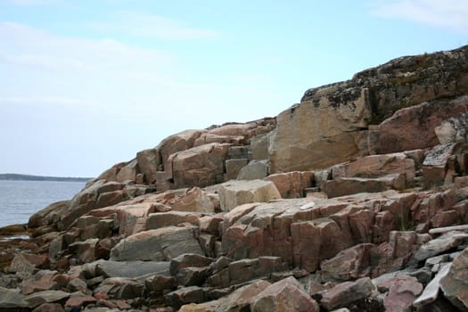 north: sea, sky and rock
