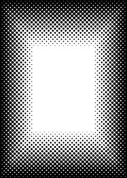 Black halftone dot frame or border ideal background image