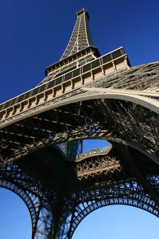 The Eiffel Tower in Paris, France.
