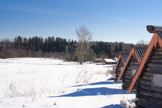 Sunny winter day in the countryside
