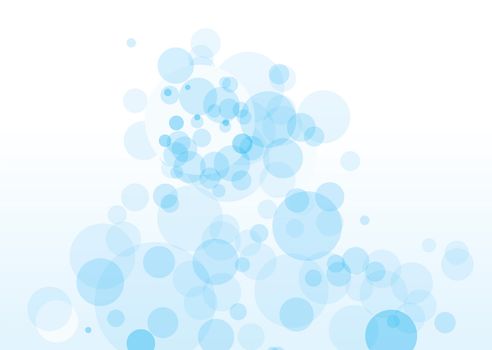 light blue bubble background with transparent effect and copyspace