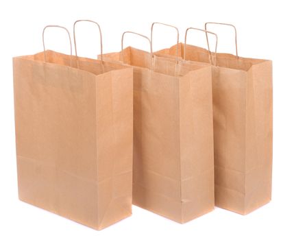 three ecological paper bags