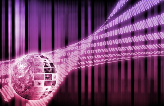 Global Business System Data as Background Wallpaper