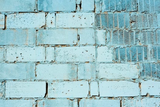 blue brick wall
