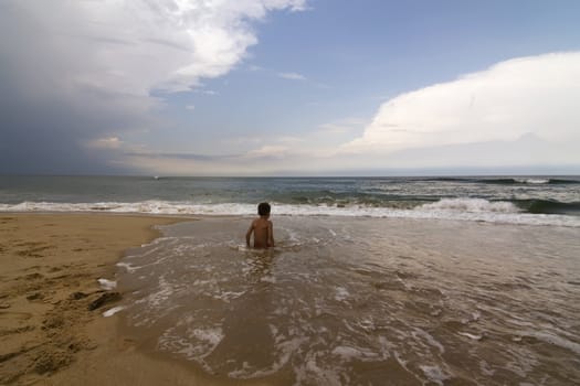 all alone at the beach