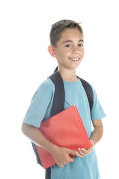 a happy "back to school" boy