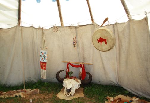 	interior of the Indian tent