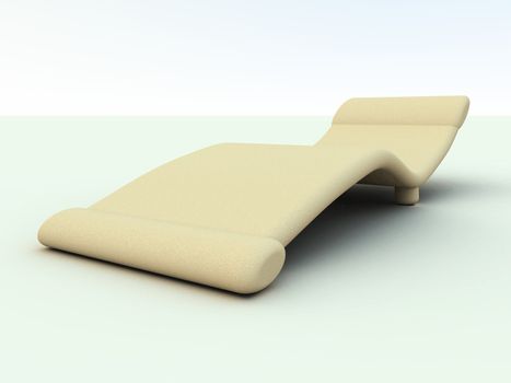 3D rendered Illustration of an roman design sofa. Leather material.