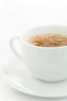 White coffee cup (very shallow DOF, focus on cup edge)