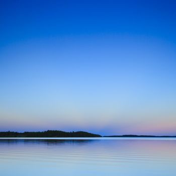 summer sunset on the lake