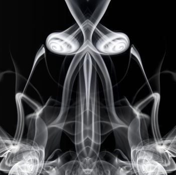 Abstract image of smoke trails frozen with off camera flash